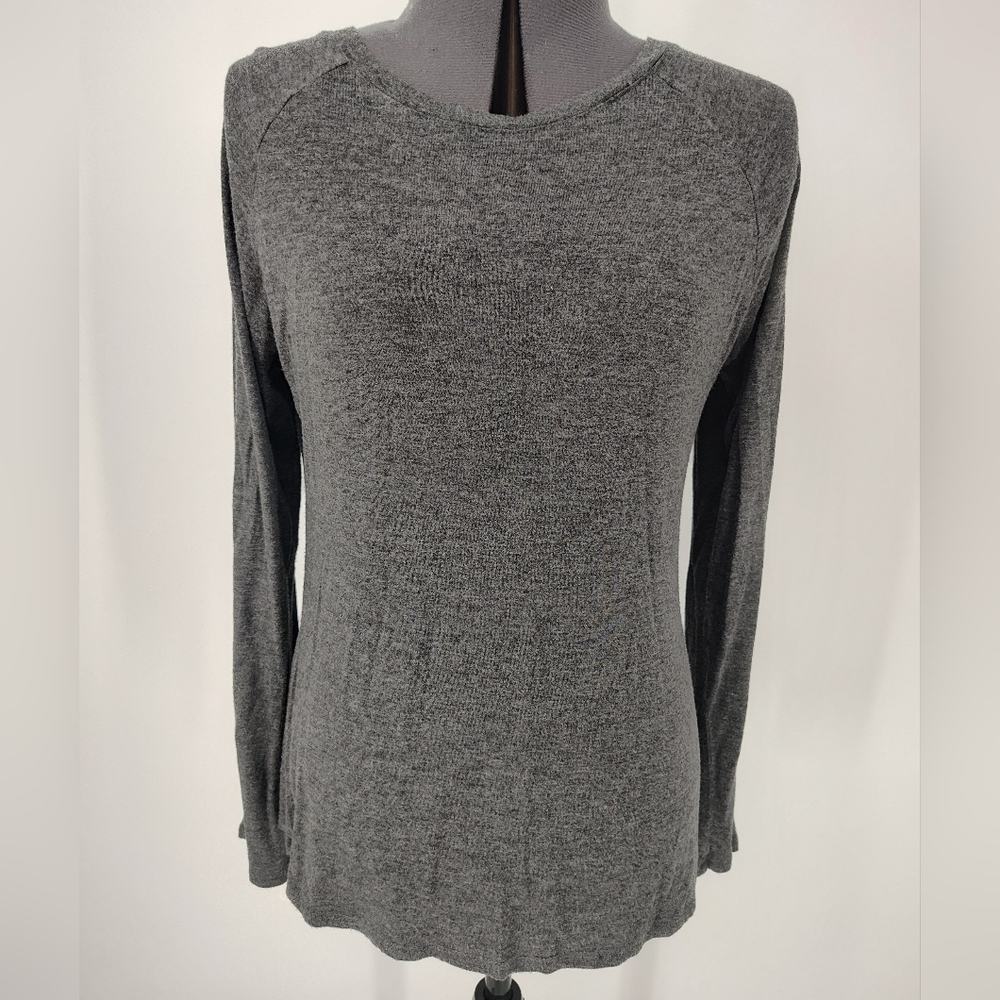 Falls Creek Heathered Gray Long Sleeve Top Girls X Large